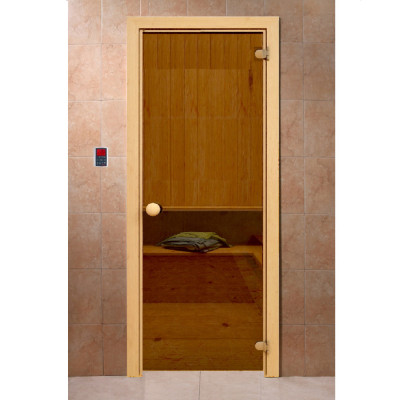 Дверь для бани DoorWood 2050*700 бронза (коробка осина)