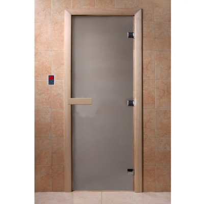 Дверь для бани 1900*700 Сатин - теплое утро (коробка листва)